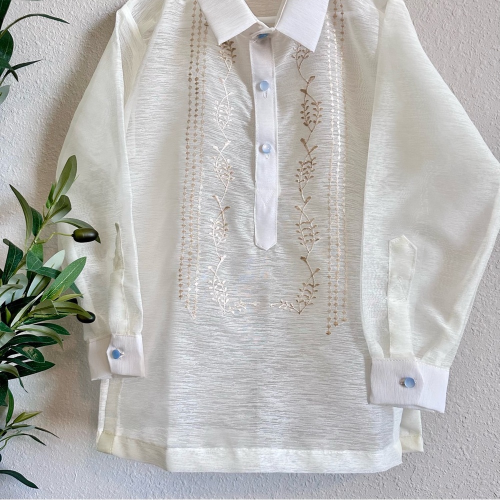 Elegant White Kids Shirt - Picture 4 of 15